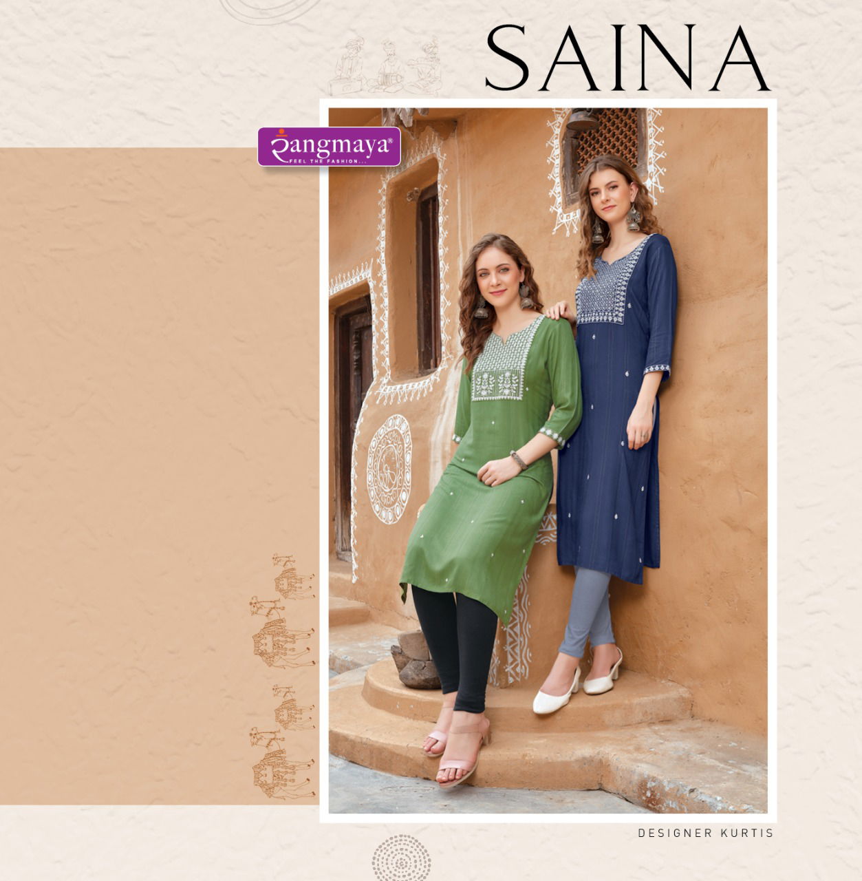 Saina By Rangmaya 101-106 Designer Kurtis Catalog